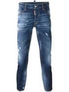 Dsquared2 Skater Jeans, Men's, Size: 54, Blue, Cotton/spandex/elastane/polyester/calf Leather