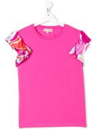 Emilio Pucci Junior Teen Contrast Sleeve T-shirt - Pink