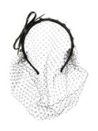Red Valentino Embellished Net Headband - Black