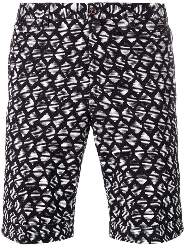 Pt01 - Printed Shorts - Men - Cotton/spandex/elastane - 50, Blue, Cotton/spandex/elastane