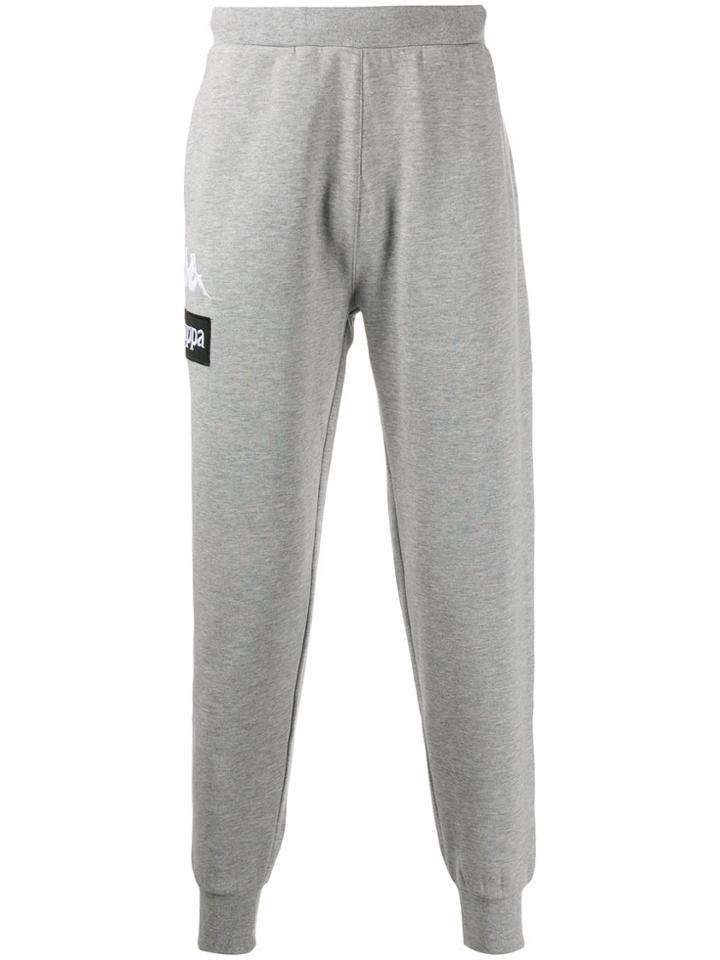 Kappa Logo Embroidered Track Pants - Grey