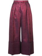 Delpozo Metallic Printed Culottes - Red