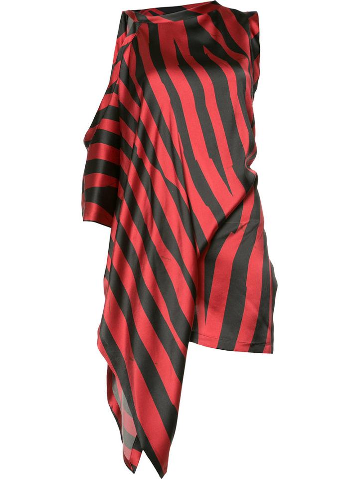 Ann Demeulemeester Raso Tunic, Women's, Size: 40, Red, Silk/spandex/elastane