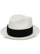 Prada Contrasting Band Detail Hat - Nude & Neutrals