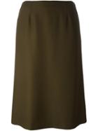 Maison Margiela Classic A-line Skirt, Women's, Size: 42, Green, Viscose/wool