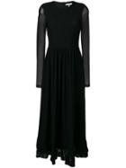 Ganni Polka Dot Long Dress - Black