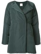 Kuho Collarless Padded Coat - Green