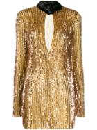 Attico Sequinned Mini Dress - Gold