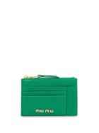 Miu Miu Liizard-print Wallet - Green