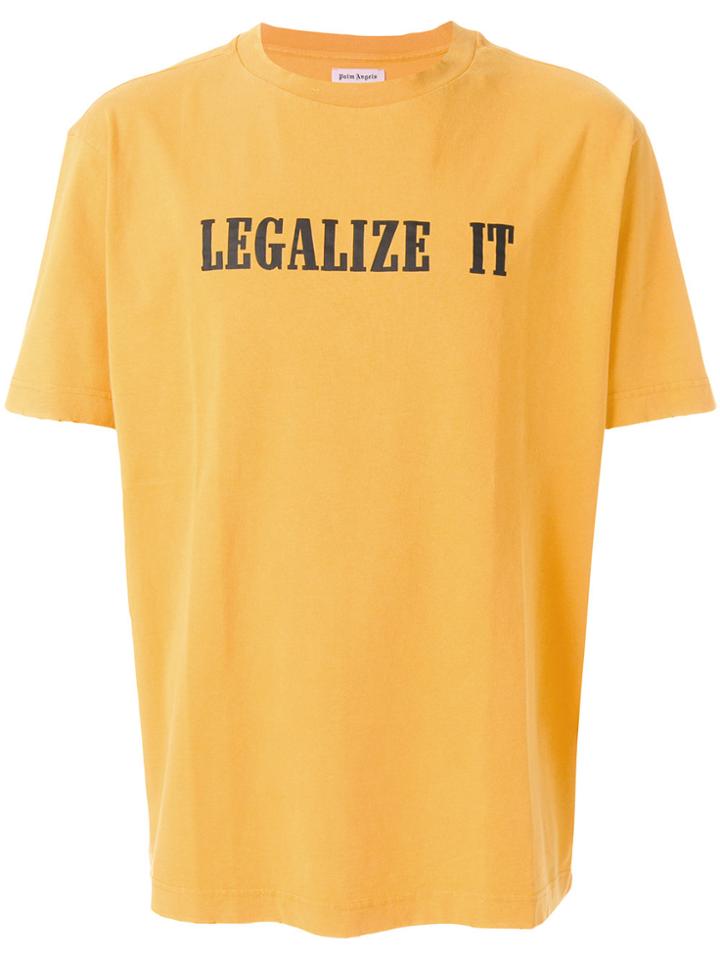 Palm Angels Slogan T-shirt - Yellow & Orange