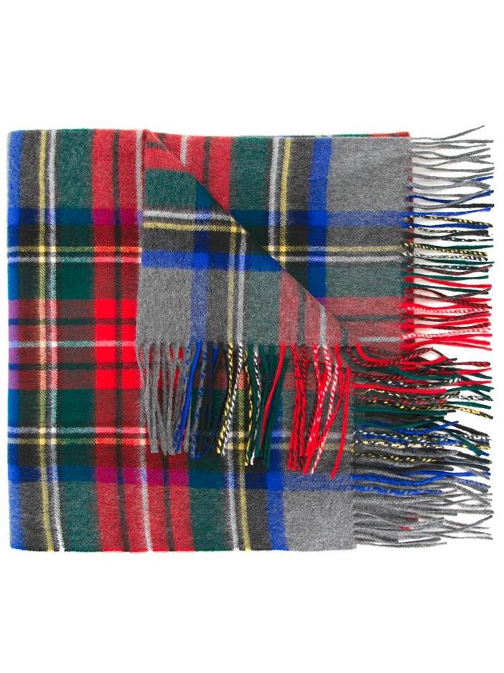 Johnstons 'tartan Stoles Stewart' Scarf, Women's, Grey, Cashmere