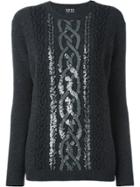 Markus Lupfer Sequined Cable Jumper - Grey