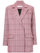 Tiko Paksa Casual Checked Blazer - Pink & Purple