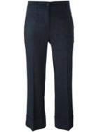 L'autre Chose Cropped Trousers, Women's, Size: 44, Blue, Cupro/viscose/wool/virgin Wool