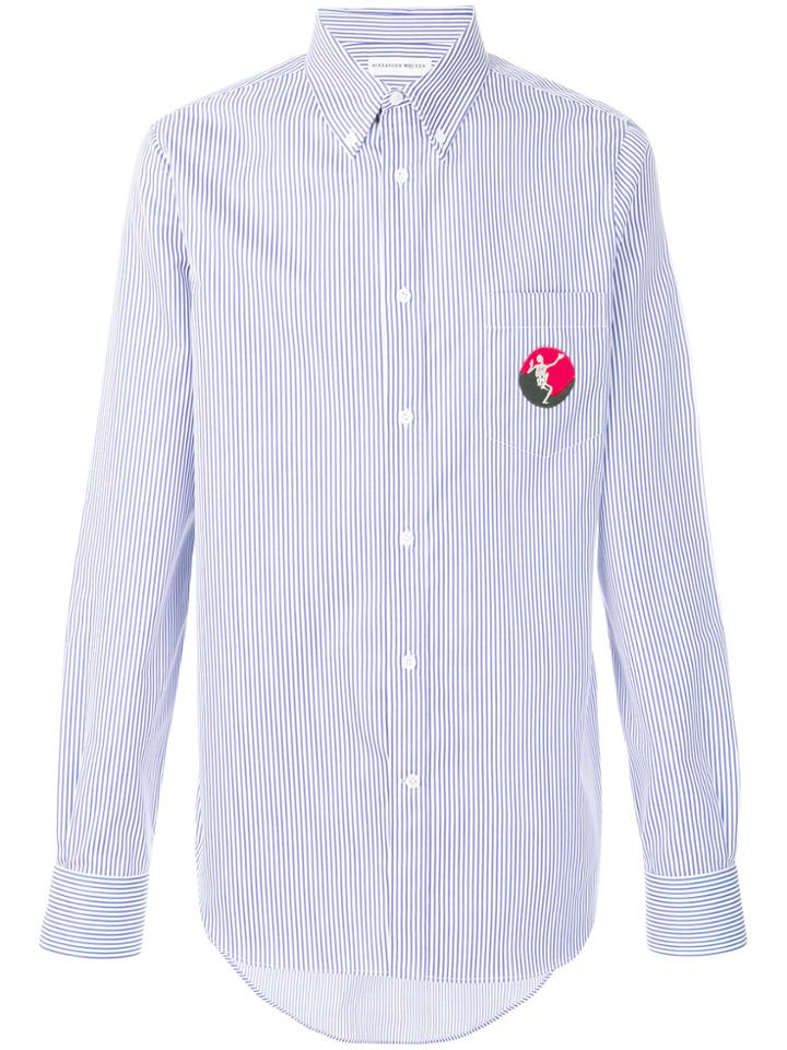 Alexander Mcqueen Dancing Skeletonl Button Down Shirt - White