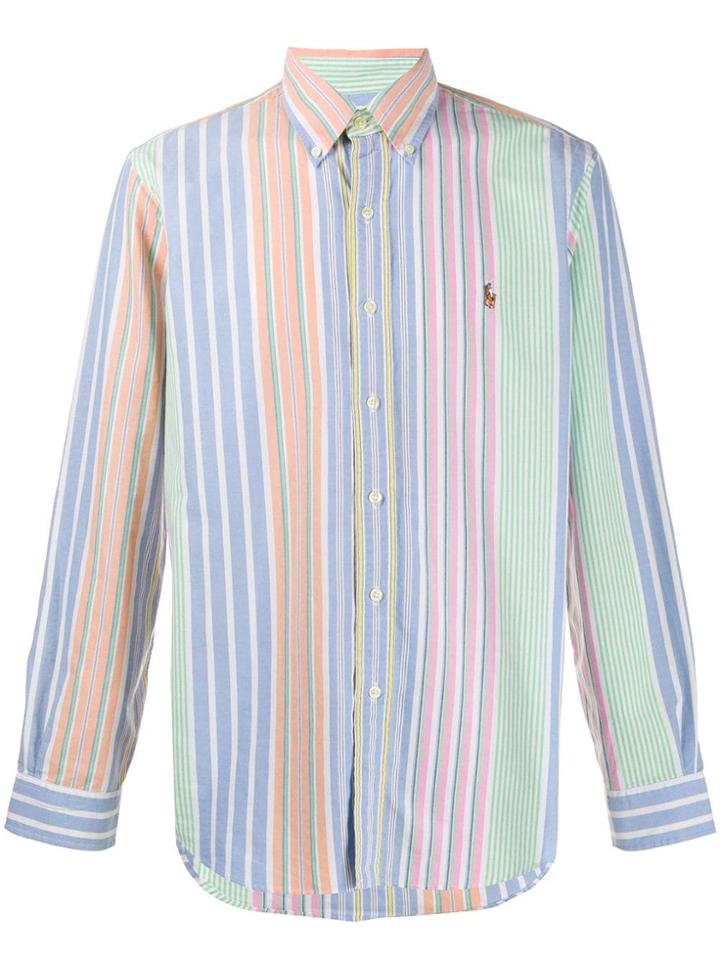 Polo Ralph Lauren Rainbow Striped Sport Shirt - Blue