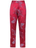 Martha Medeiros Jacquard Trousers - Pink & Purple