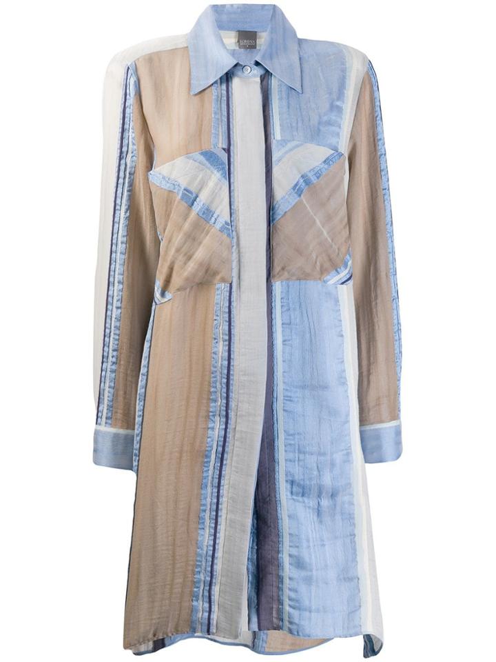 Lorena Antoniazzi Striped Shirt Dress - Blue