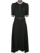 Prada Long Belted Dress - Black