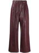 Jejia Elasticated Wide Leg Trousers - Red