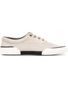 Lanvin Oxford Sneakers, Men's, Size: 7, Grey, Leather/suede/rubber