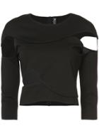 Valery Kovalska Cut-detail Fitted Top - Black