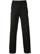 Off-white Pinstriped Eagle Stripe Trousers - Black