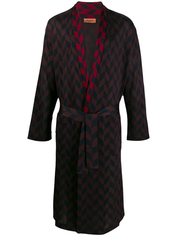 Missoni Longline Pattern Cardigan - Blue