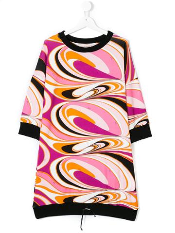 Emilio Pucci Junior Printed Sweatshirt Dress - Multicolour
