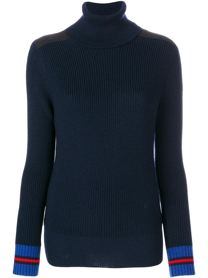 Moncler Roll-neck Knitted Sweater - Blue