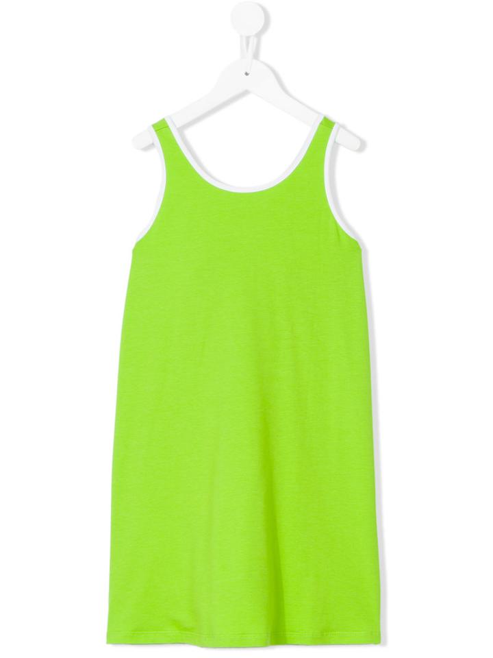 Il Gufo - Contrasting Trim Dress - Kids - Cotton/spandex/elastane - 12 Yrs, Green