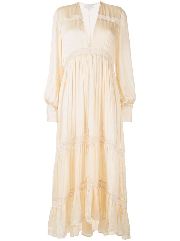Arjé Phoebe Flared Maxi Dress - White