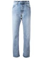 Alexander Mcqueen - Turn Up Boyfriend Jeans - Women - Cotton - 42, Blue, Cotton