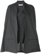 Lucio Vanotti - Cape Jacket - Women - Spandex/elastane/cupro/virgin Wool - 1, Grey, Spandex/elastane/cupro/virgin Wool