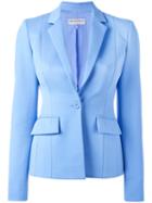 Emilio Pucci Classic Blazer, Women's, Size: 42, Blue, Cotton/linen/flax/nylon/silk