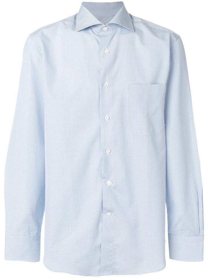 Canali Checked Shirt - Blue