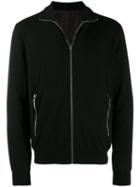 Prada Knitted Zip-up Jacket - Black