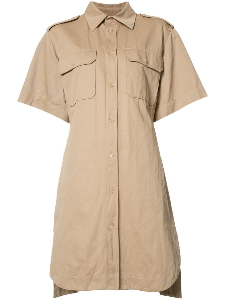 Marni Loost-fit Shirt Dress, Women's, Size: 48, Nude/neutrals, Cotton/linen/flax