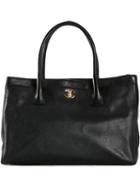 Chanel Vintage Executive Cerf Tote Bag, Women's, Black