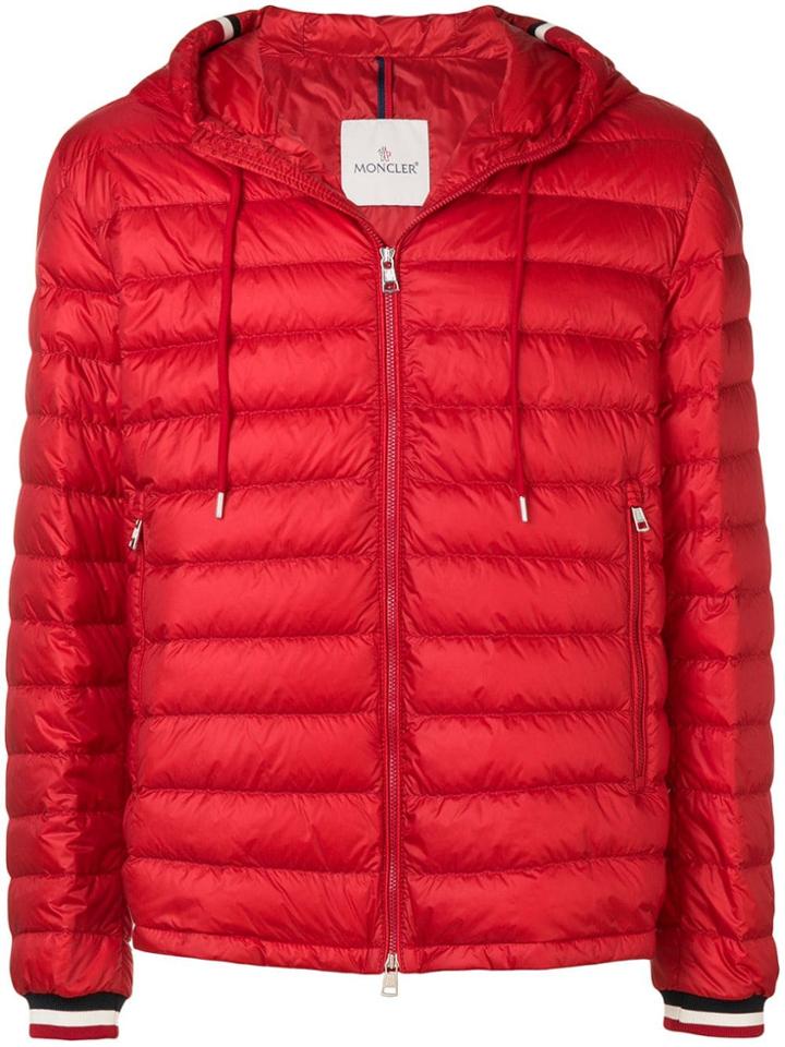 Moncler Hooded Down Jacket - Red