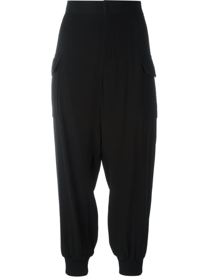Marni Cropped Tapered Trousers - Black