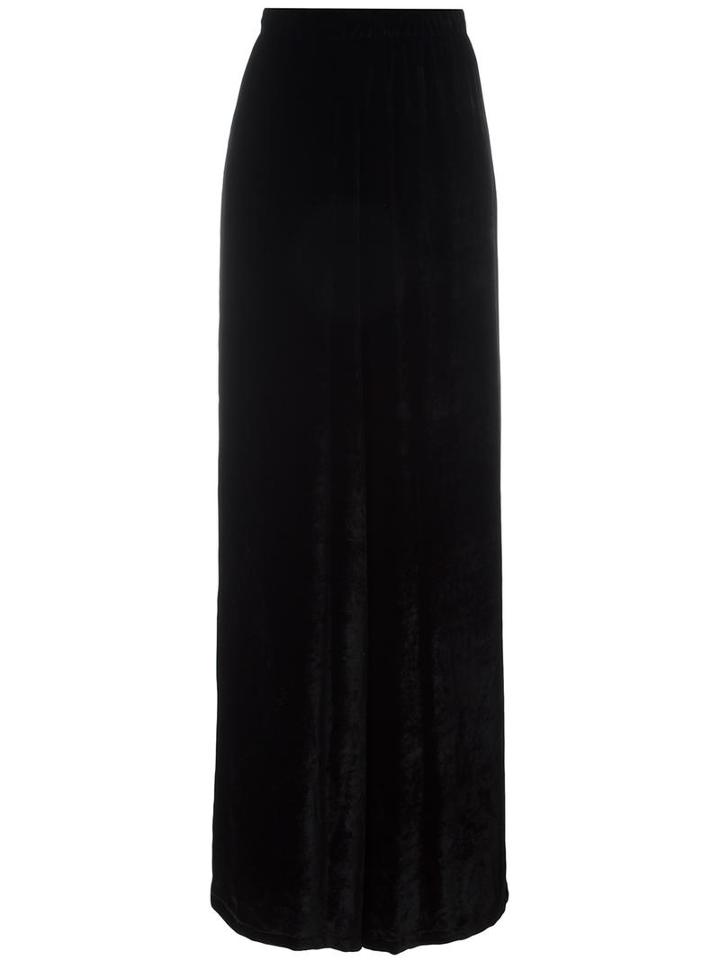 Amen Velvet Effect Straight Skirt, Women's, Size: 44, Black, Viscose/silk