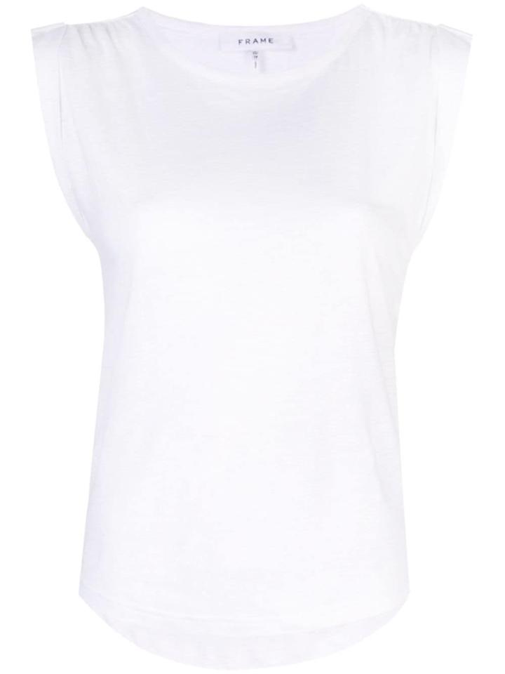 Frame Slouchy Tank Top - White