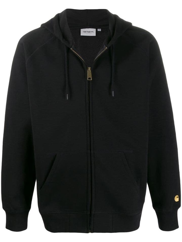 Carhartt Wip Zipped Drawstring Hoodie - Black