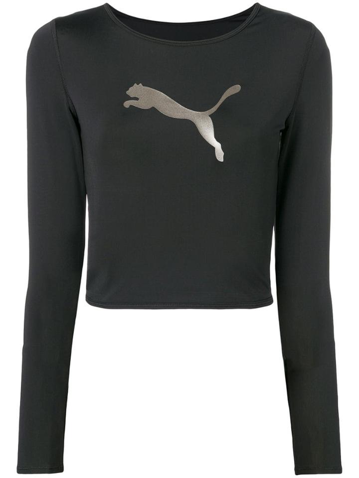 Puma Open Back Cropped Sweater - Black