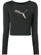 Puma Open Back Cropped Sweater - Black
