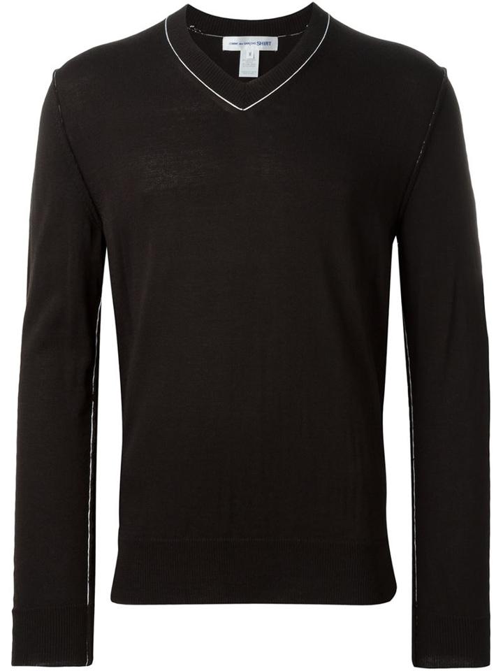 Comme Des Garçons Shirt V-neck Sweatshirt