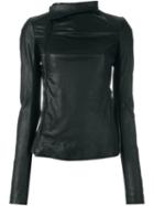 Rick Owens Biker Jacket, Women's, Size: 42, Black, Cotton/calf Leather/cupro/virgin Wool