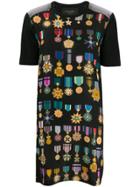 Mr & Mrs Italy Badge Print T-shirt Dress - Black