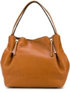 Burberry Checked Panel Tote, Women's, Brown